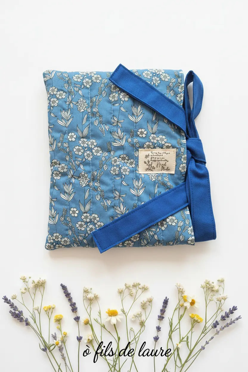 Pochette livre de poche Bleu Botanique