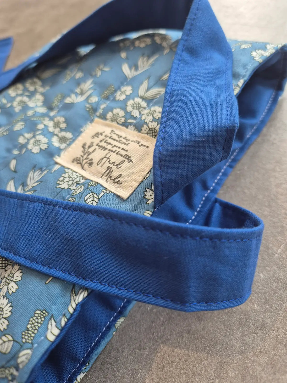 Pochette livre de poche Bleu Botanique