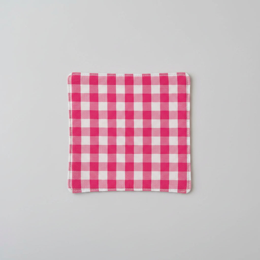 Coton Lavable Douceur Vichy rose 14 x 14 cm