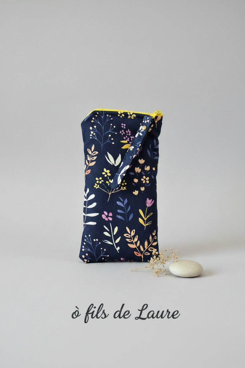 Étui à lunettes Minuit Fleuri