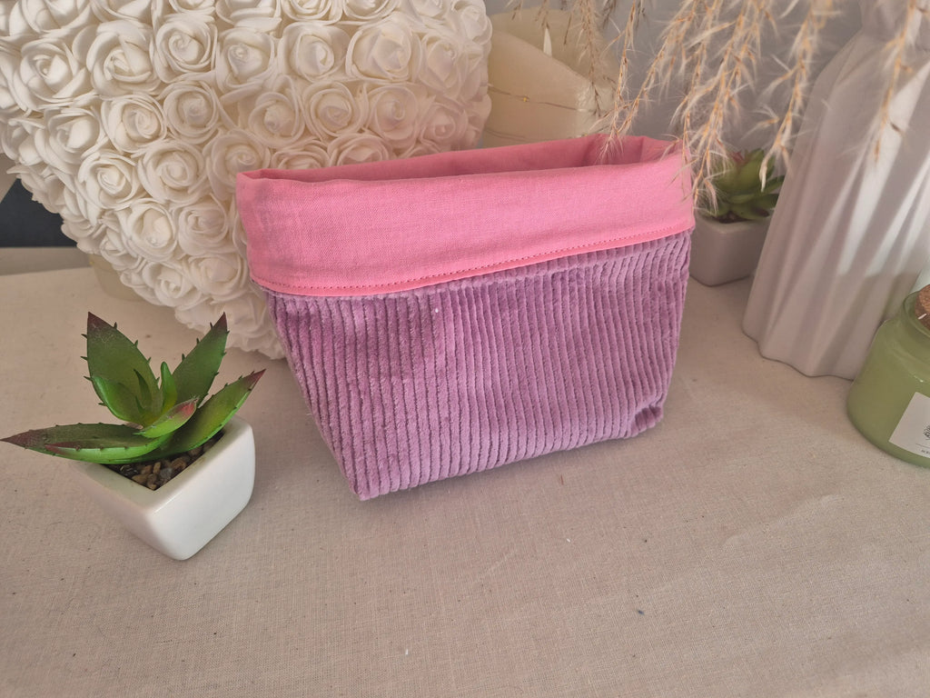 Coton Lavables Patchwork Fleuri Pop Mauve | 10 x 10 cm