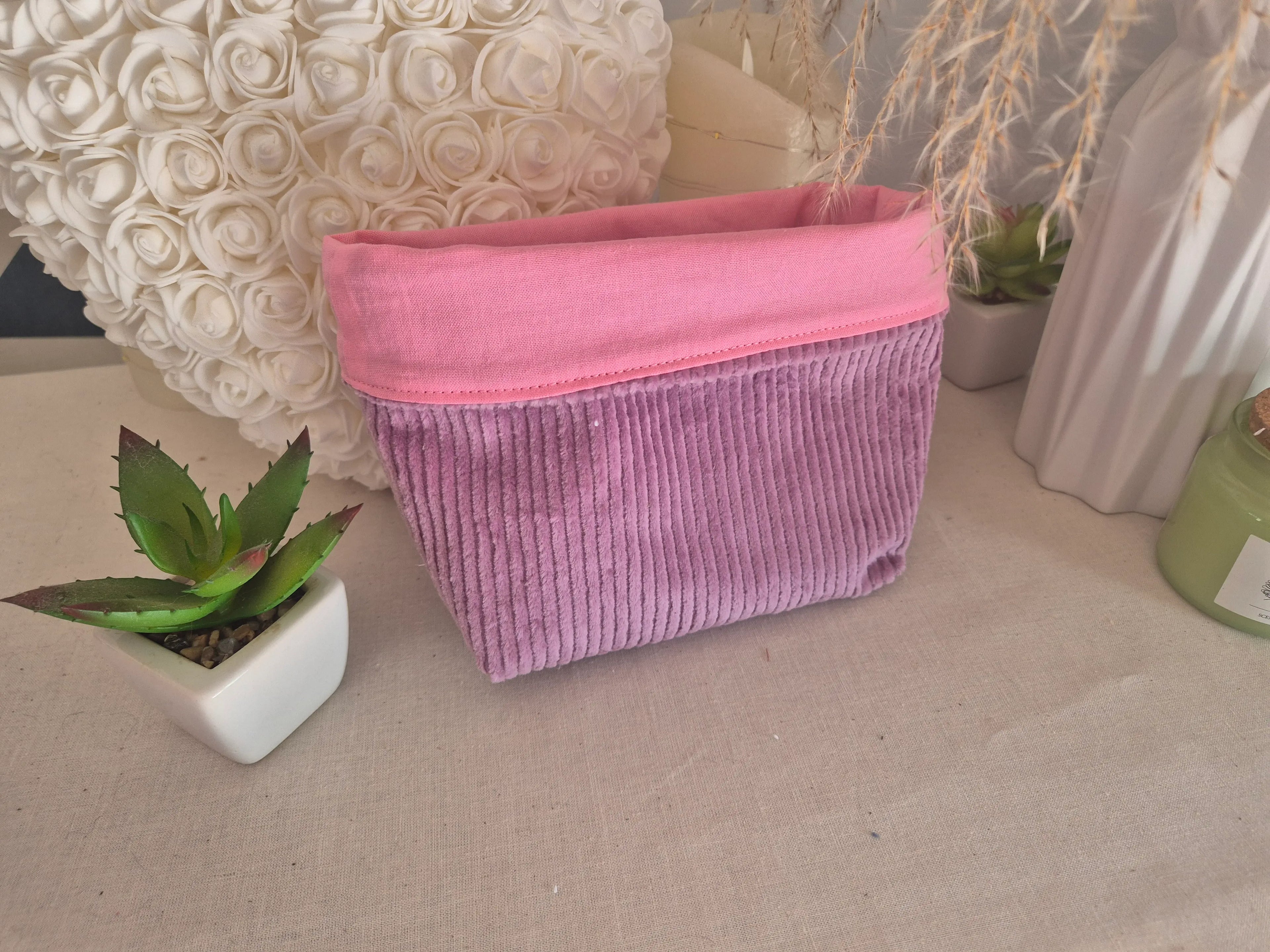 Coton Lavables Patchwork Fleuri Pop Mauve | 10 x 10 cm