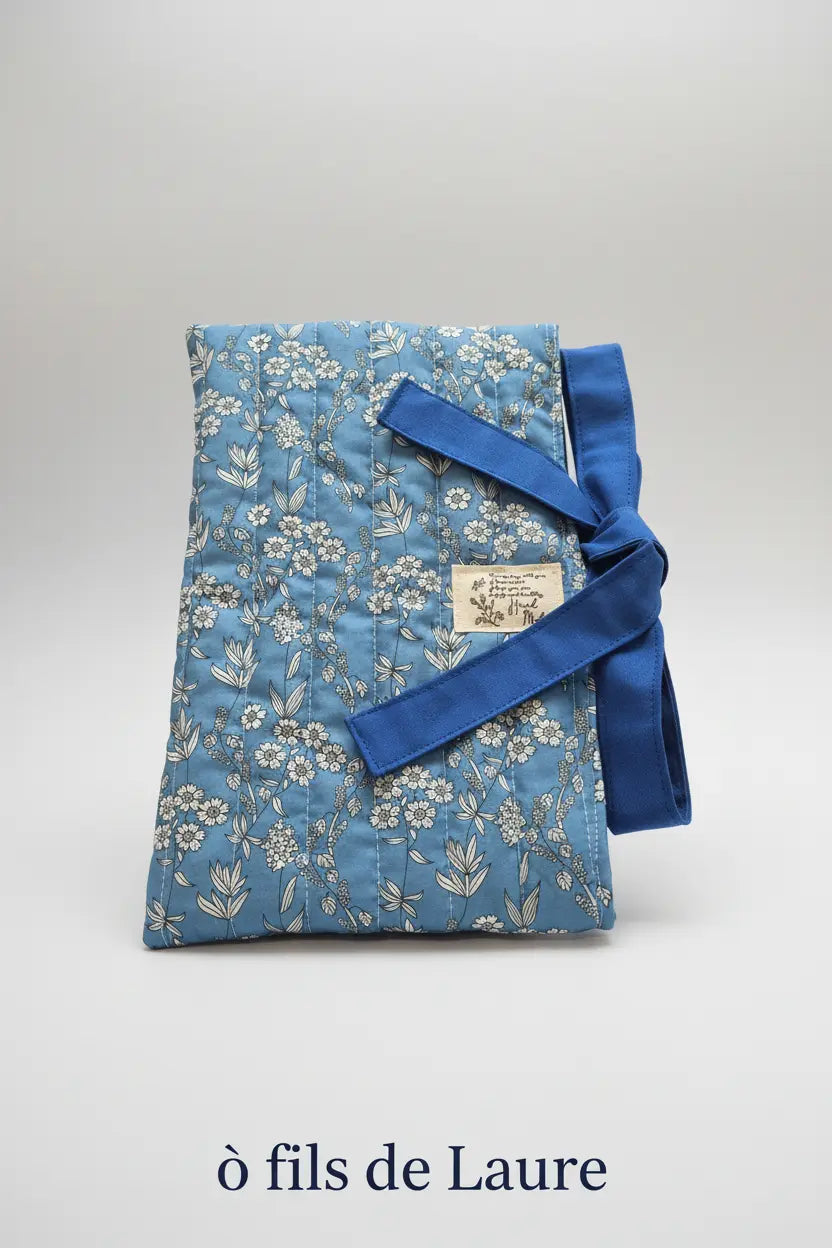 Pochette livre broché Ardoise Fleurie