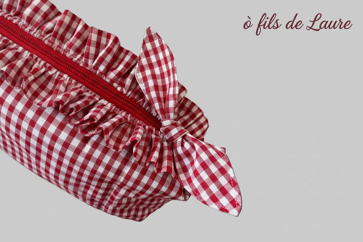 Trousse de toilette rouge coquette