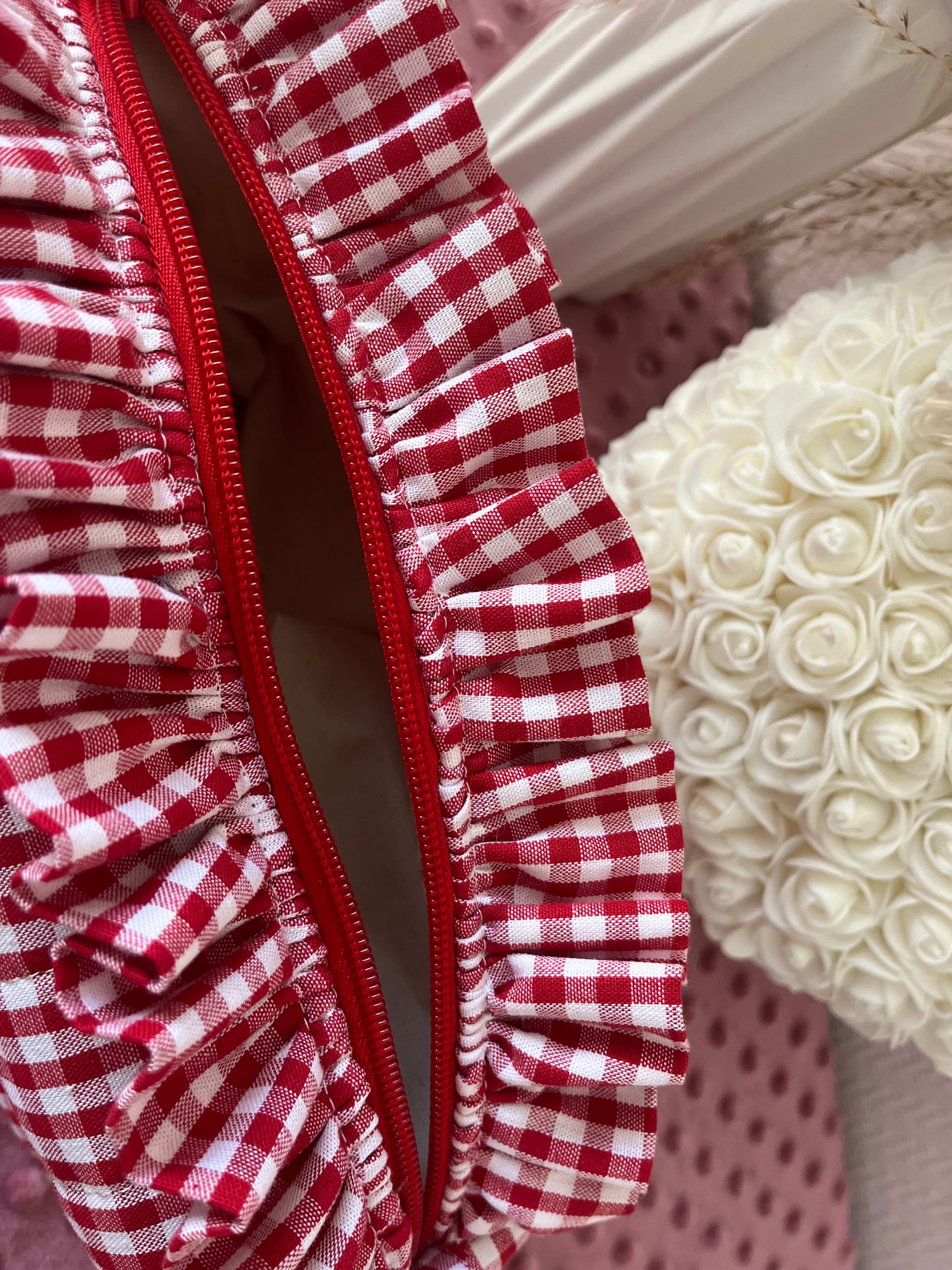 Trousse de toilette rouge coquette