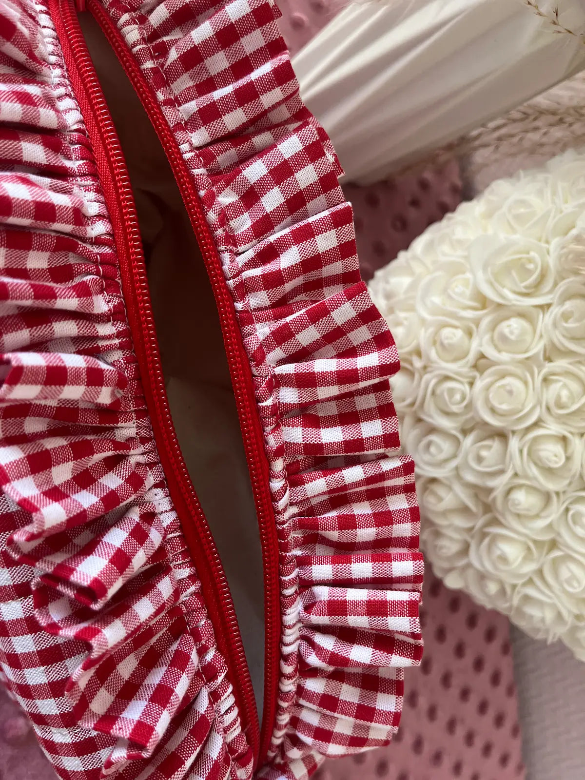 Trousse de toilette rouge coquette