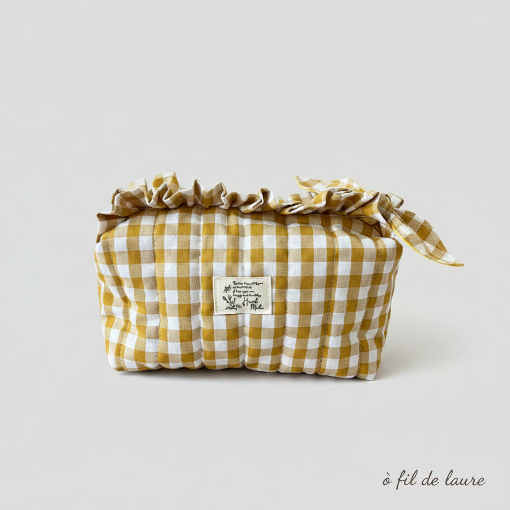Trousse de toilette vichy soleil