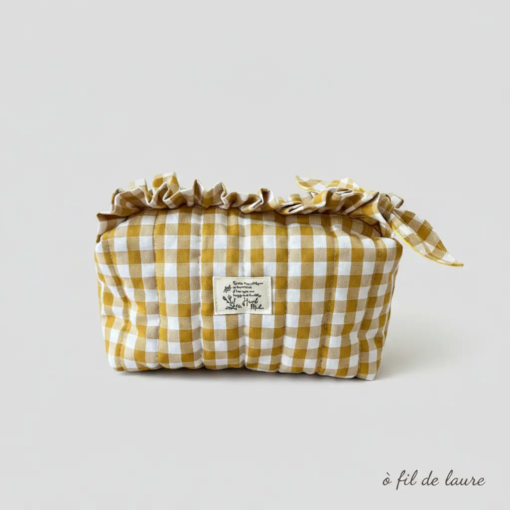 Trousse de toilette vichy soleil