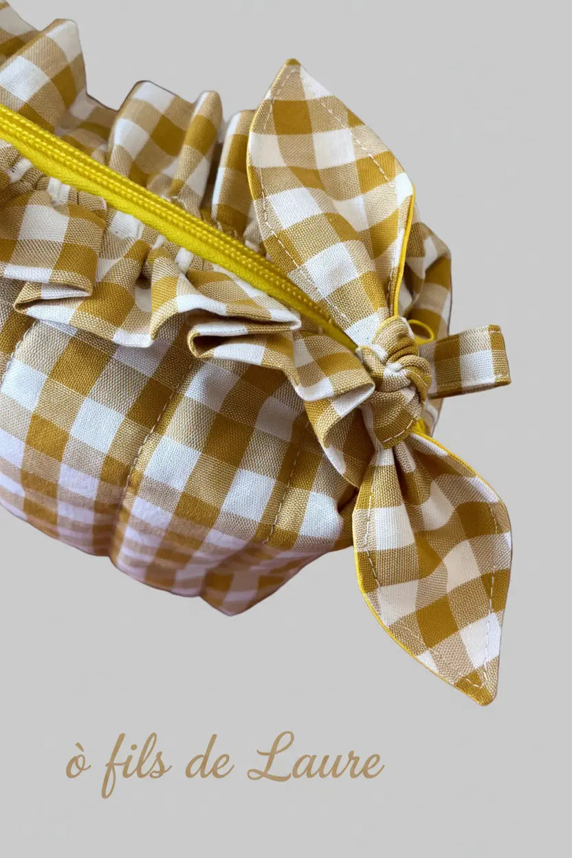 Trousse de toilette vichy soleil