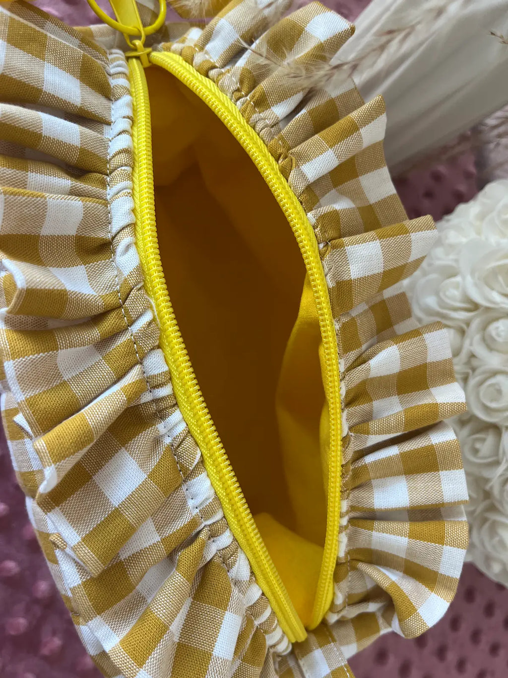 Trousse de toilette vichy soleil