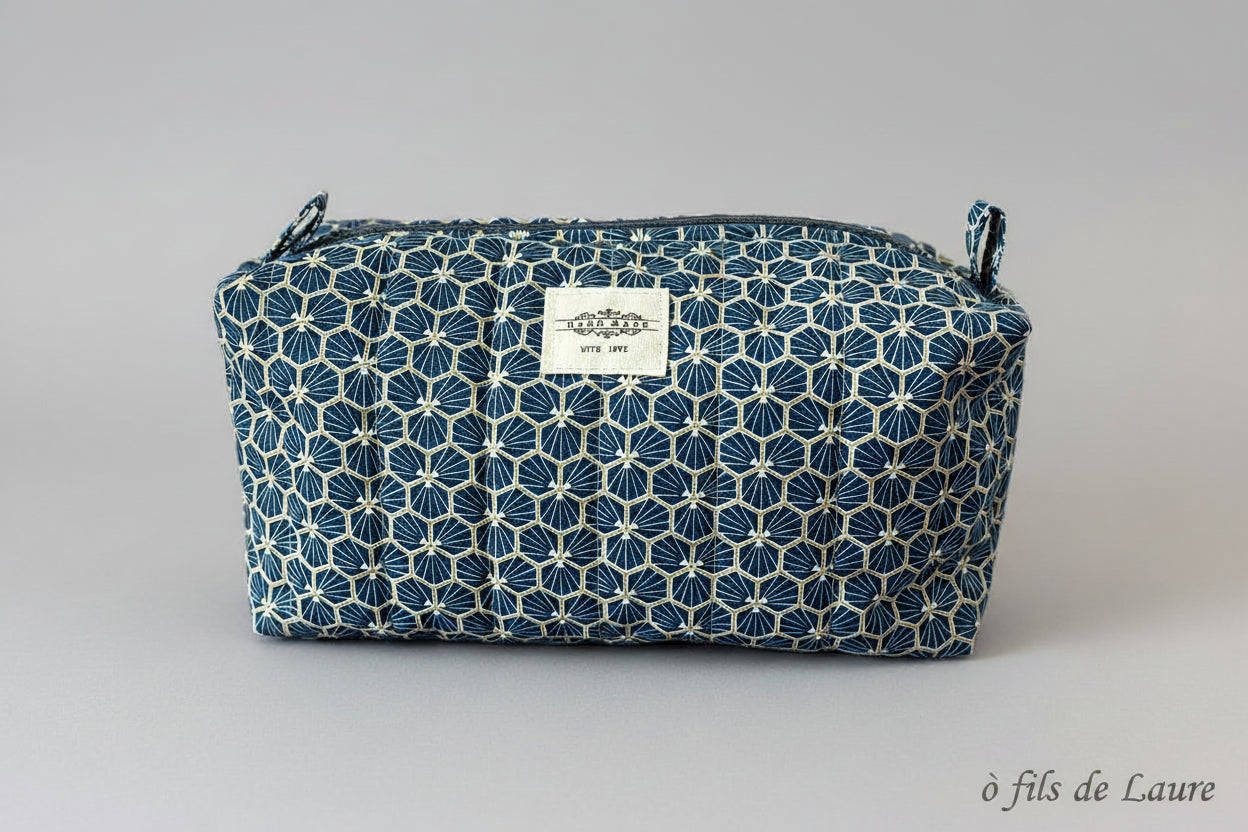 Trousse de toilette bleue homme