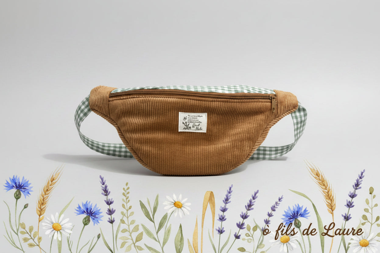 Sac Banane noisette vichy
